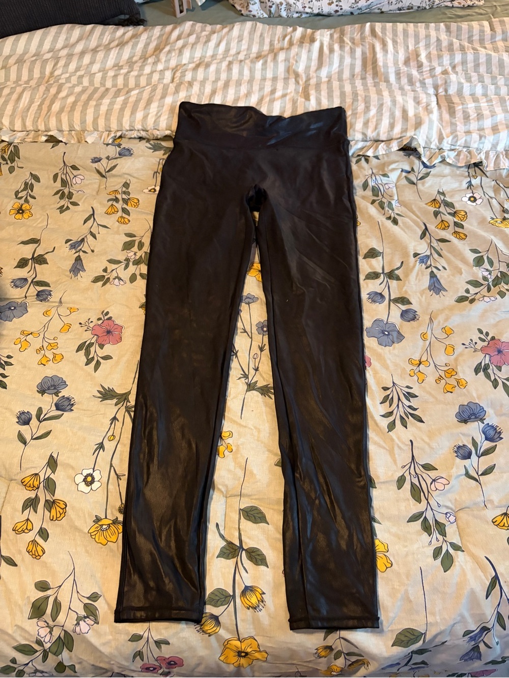 Spanx Black Faux Leather Leggings